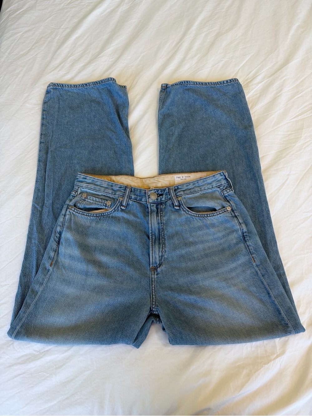 Rag & Bone Logan Mid Rise Wide Leg Featherweight Jeans - Picture 3 of 8